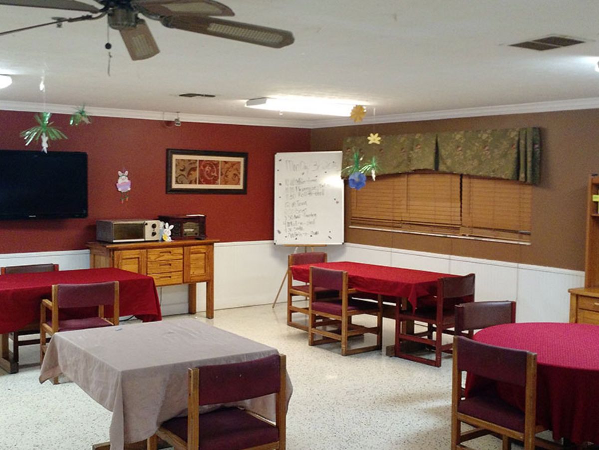 Interior view of Angels Senior Living in North Tampa showcasing furnished rooms with modern amenities.