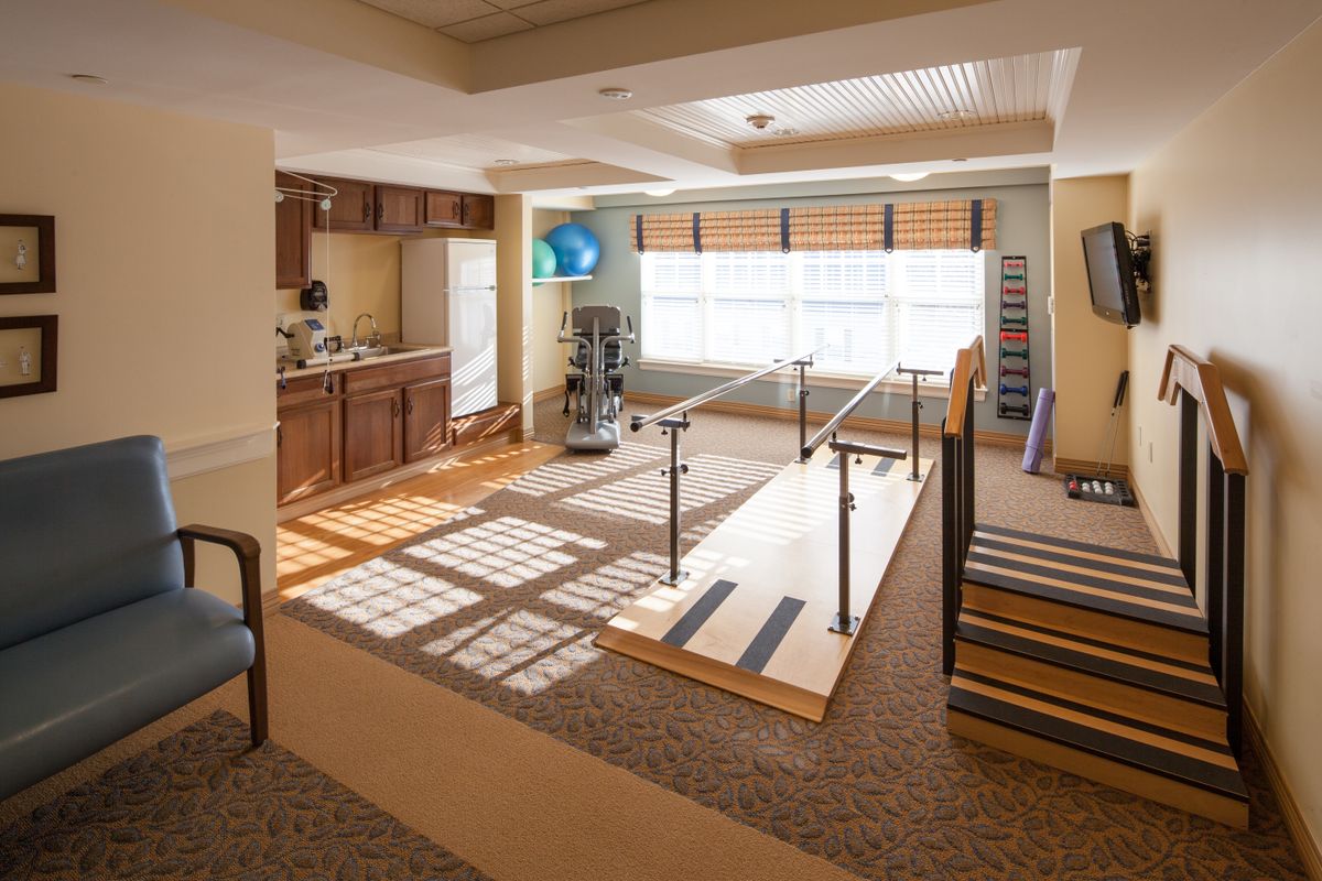 Interior view of Wentworth Senior Living community featuring modern architecture and decor.
