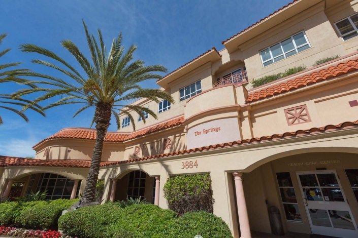 Senior living community, The Springs At Pacific Regent La Jolla, featuring villa-style condos.