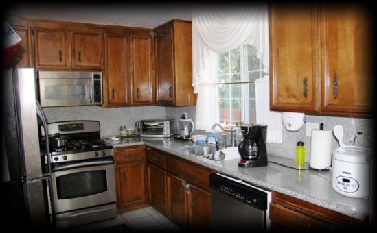 Interior view of Hercules senior living community featuring a well-designed kitchen with modern appliances.