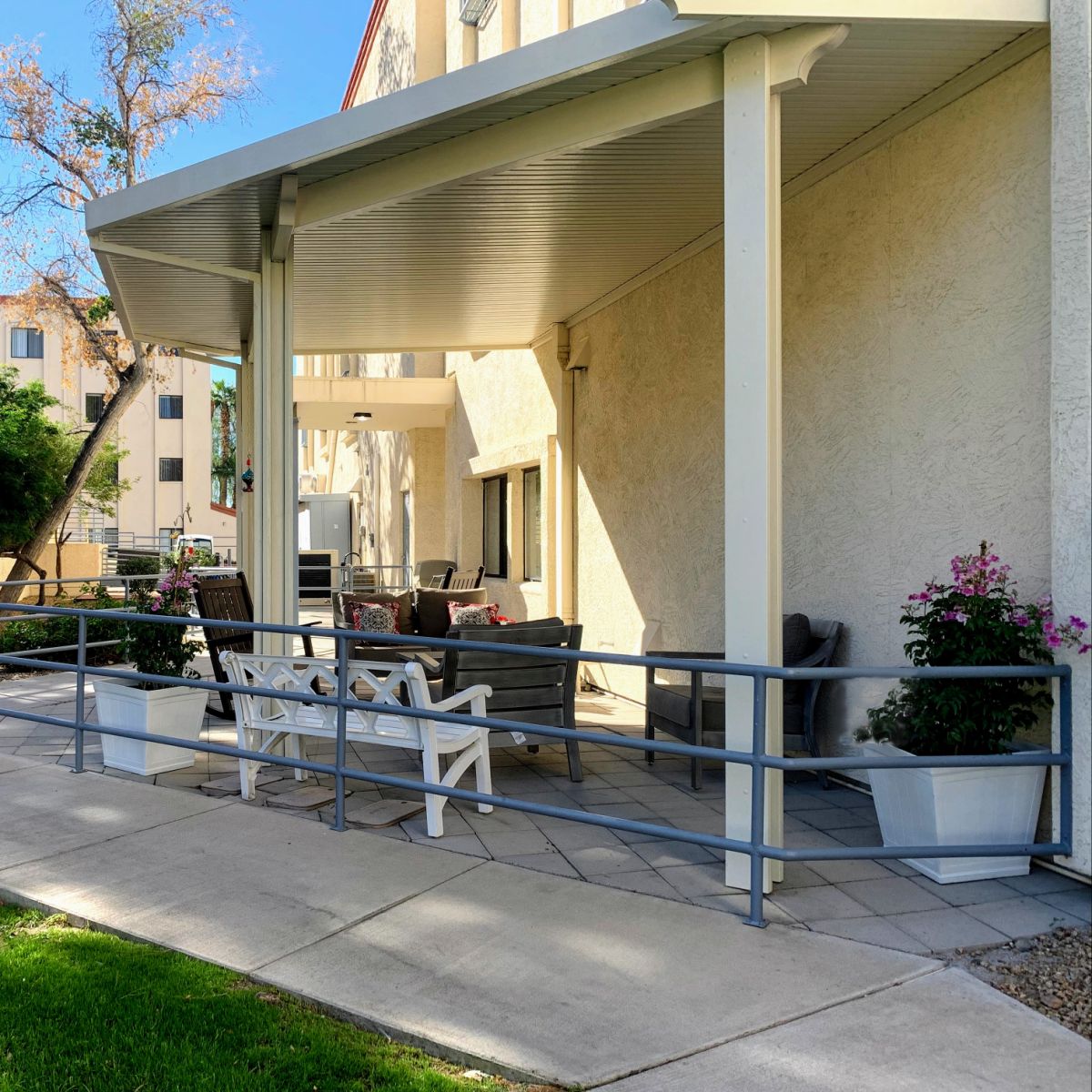 Outdoor patio at The Oasis Assisted Living