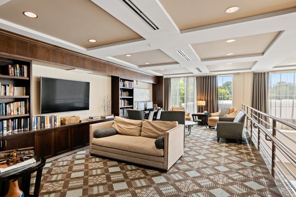 Interior view of Anthology of Overland Park senior living community with modern decor and amenities.