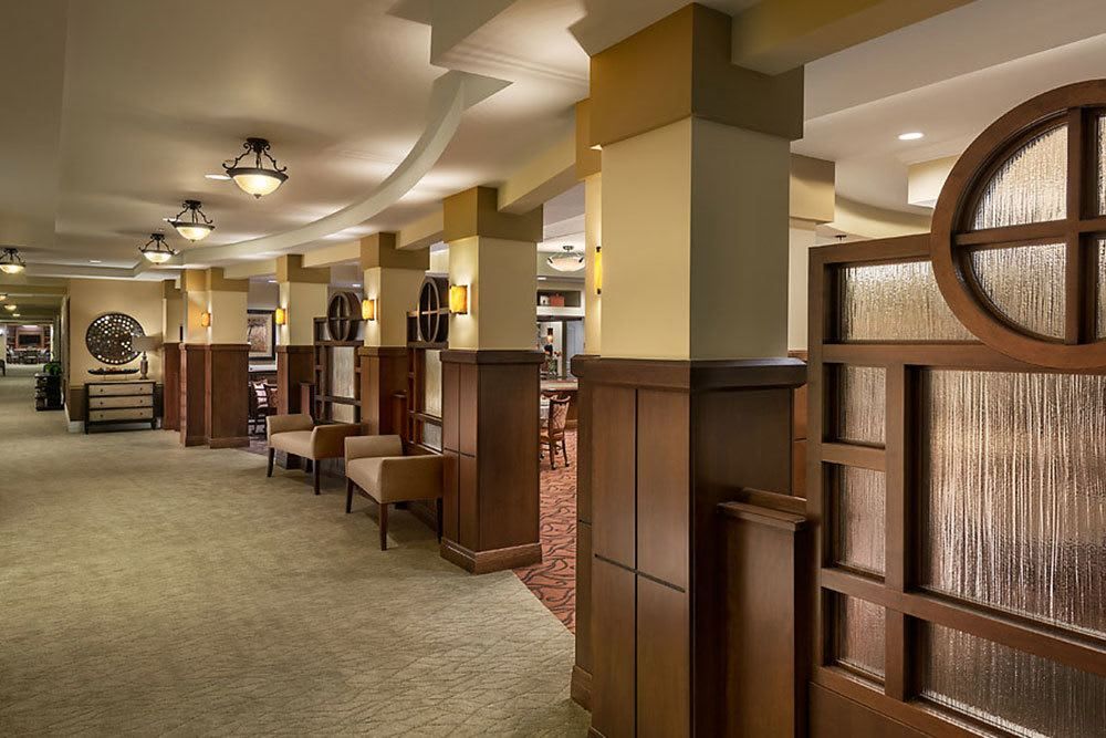 Interior view of Cedarbrook Of Bloomfield Hills senior living community featuring elegant architecture and design.