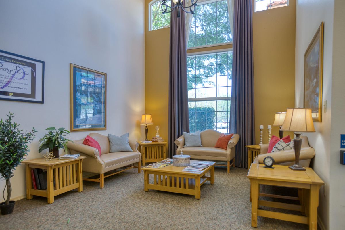 Interior of Prestige Assisted Living At Green Valley featuring elegant furniture and decor.