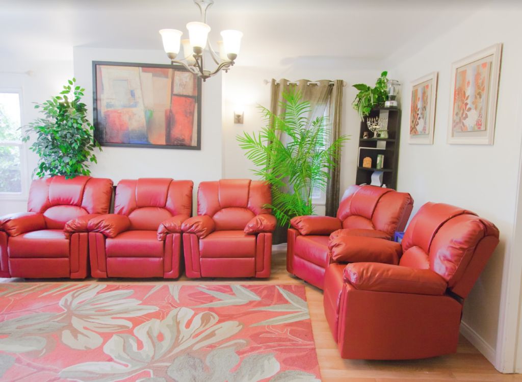 Interior view of Eilat's Manor senior living community featuring elegant furniture and decor.