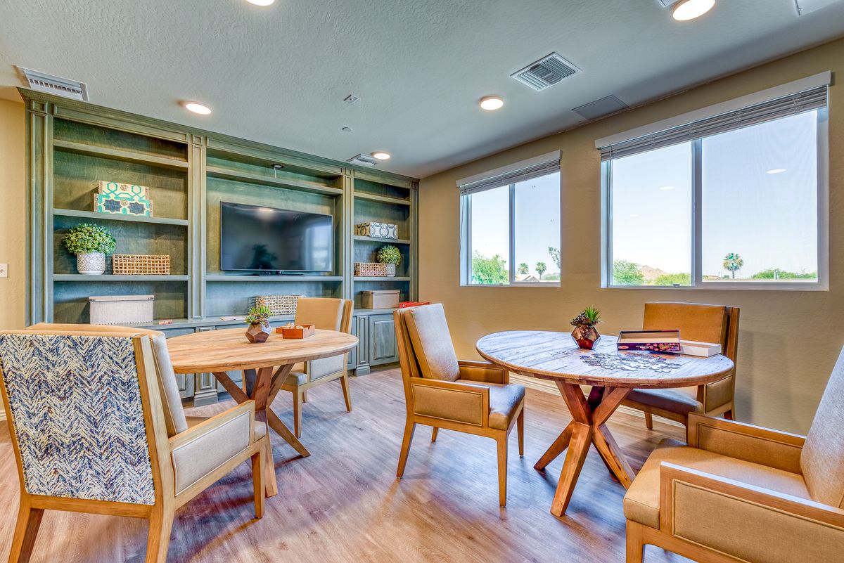 Interior view of Pacifica Senior Living Paradise Valley featuring elegant furniture and decor.