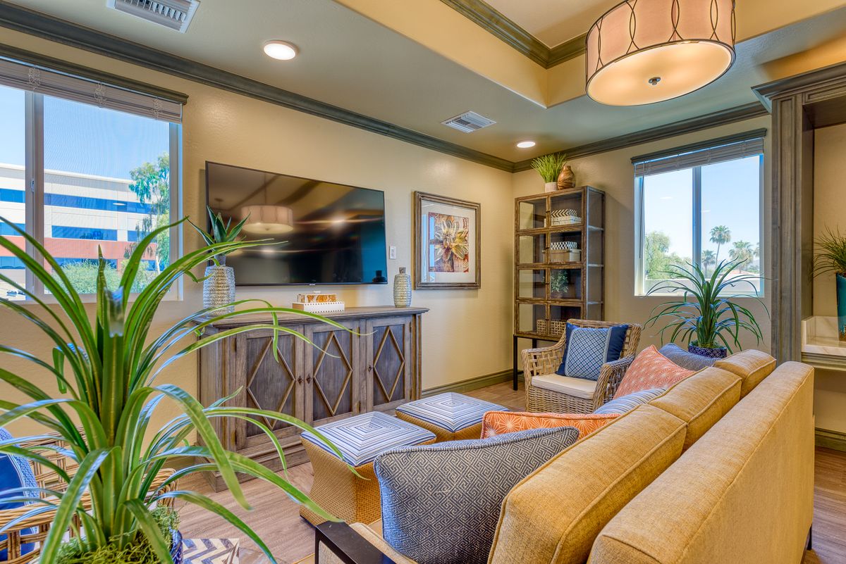 Interior view of Pacifica Senior Living Paradise Valley featuring modern decor and amenities.