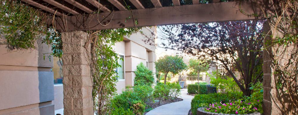 MorningStar senior living community in Pasadena featuring villa-style housing, gardens, and urban amenities.