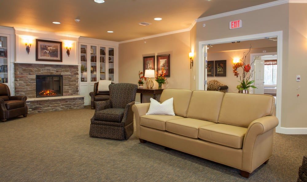 Interior view of Corner senior living community featuring elegant architecture, home decor and furniture.