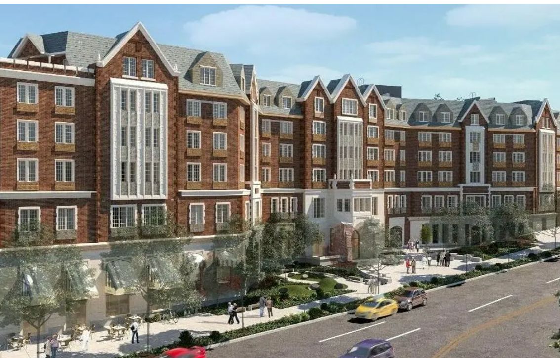 Senior residents at Aegis Living Laurelhurst, a row house community with cars and bicycles.