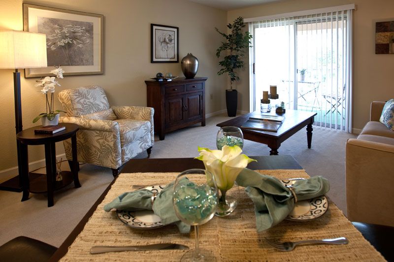 Interior view of The Fountains at Greenbriar senior living community featuring elegant decor.
