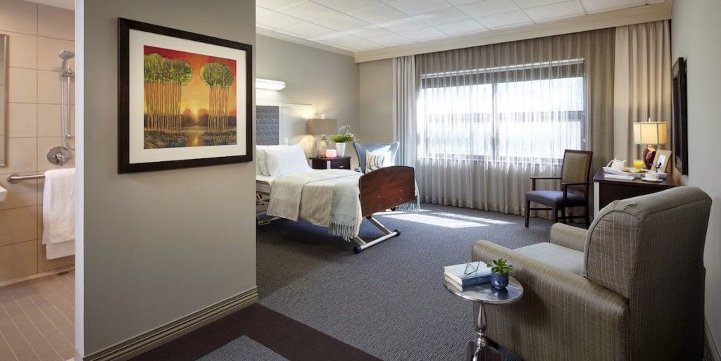 Interior view of Fairmont Care senior living community featuring stylish decor and furniture.