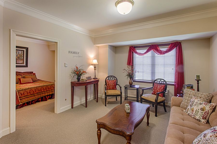 Interior view of The Brennity at Daphne senior living community featuring modern decor.