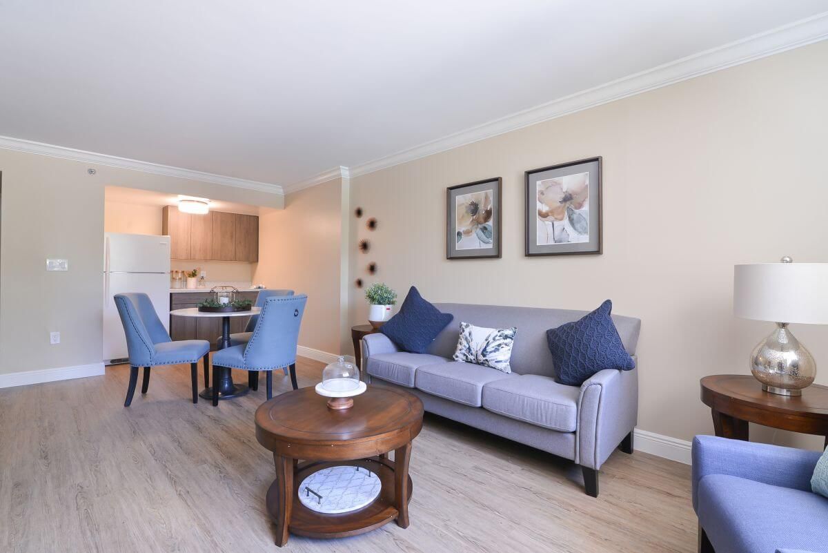Interior view of Imperial Club senior living community featuring stylish furniture and decor.