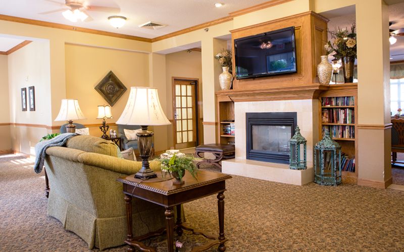 Interior view of Bickford Macomb Cottage, a senior living community with modern amenities.