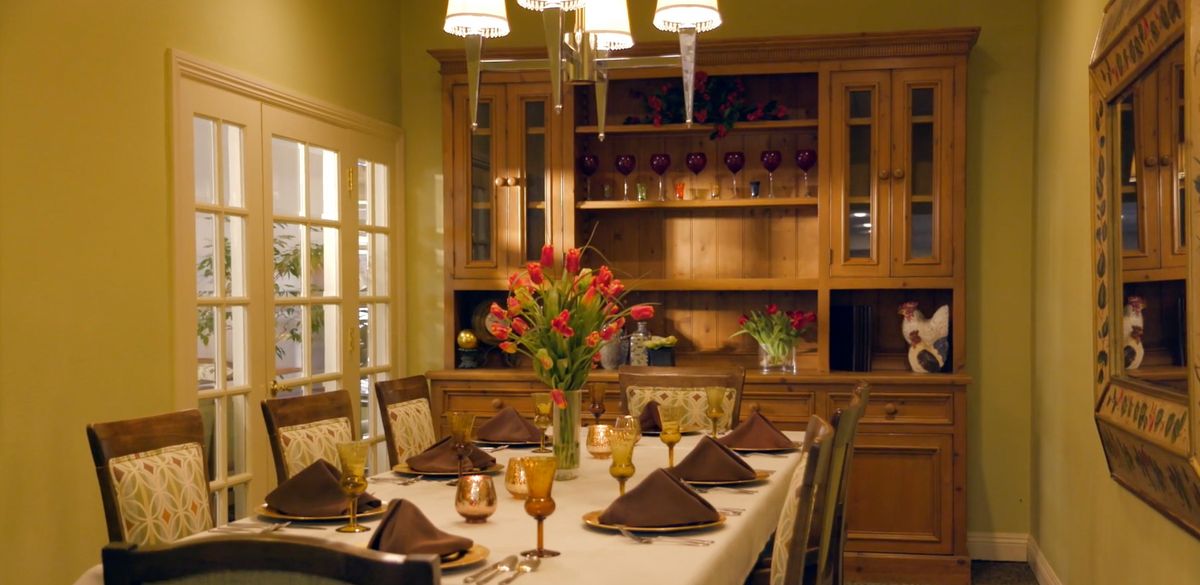 Interior view of a senior living community in San Luis Obispo featuring elegant dining room decor.