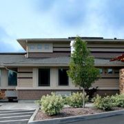Streamside Assisted Living community featuring modern architecture and housing in a city setting.