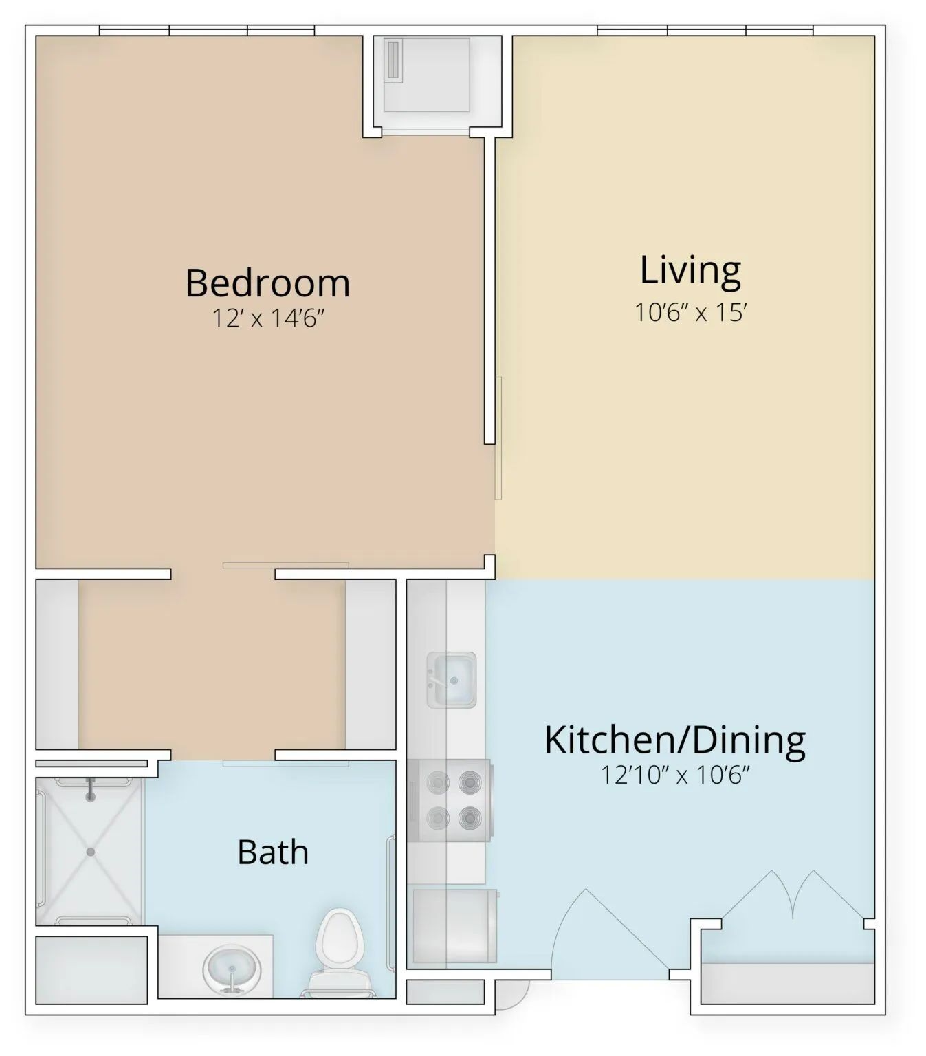 Dimensions are approximate. Floor plans may vary.