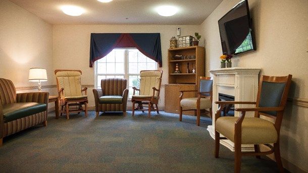 Interior view of Arden Courts Of West Orange senior living community with modern amenities.