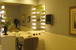 Interior view of Dressing Room at Guardian Angel Homes senior living community with modern amenities.
