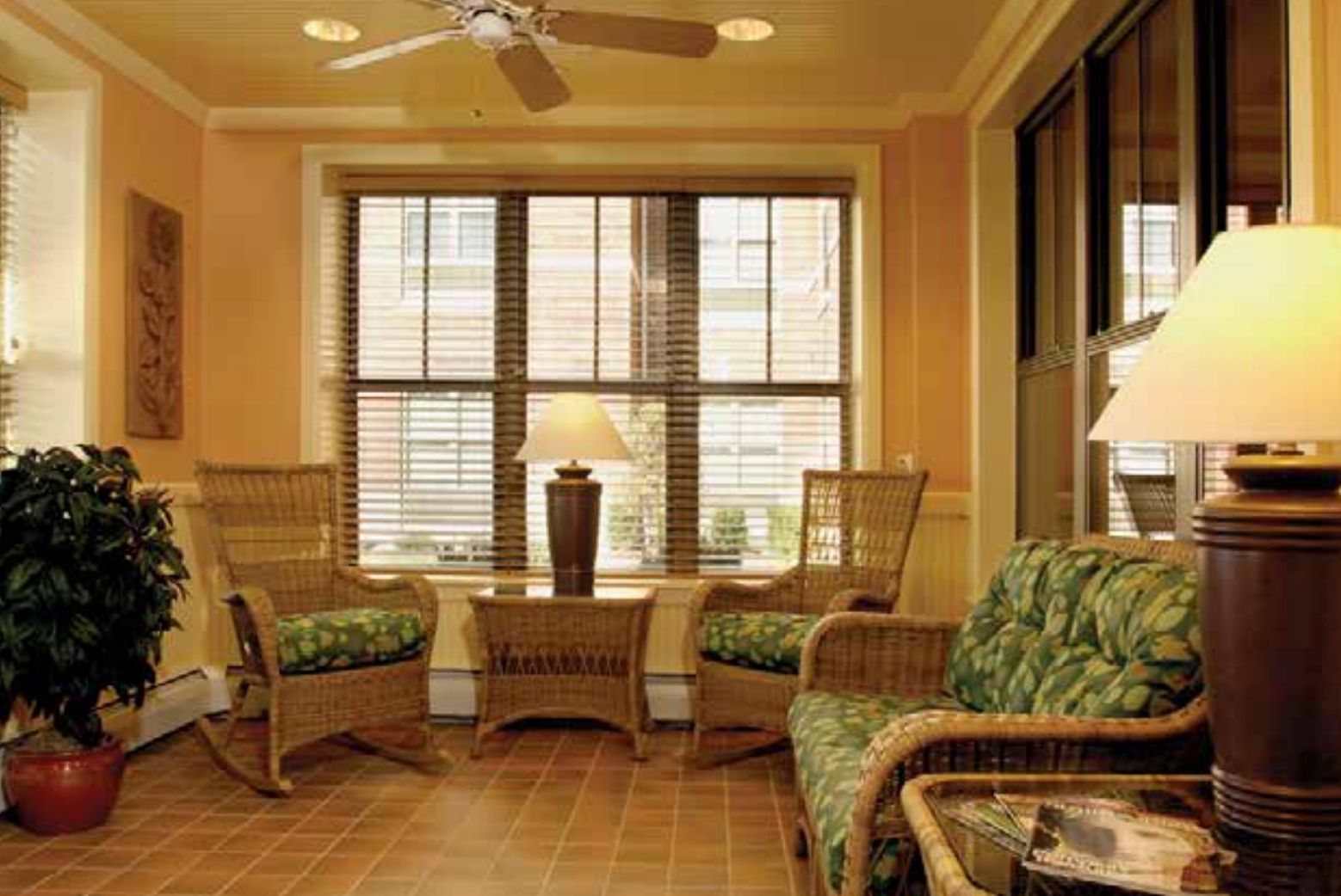 Interior view of Alexian Village Elk Grove senior living room with modern furniture and decor.
