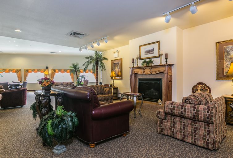 Interior of Morningside of Springdale senior living community featuring modern decor and furniture.