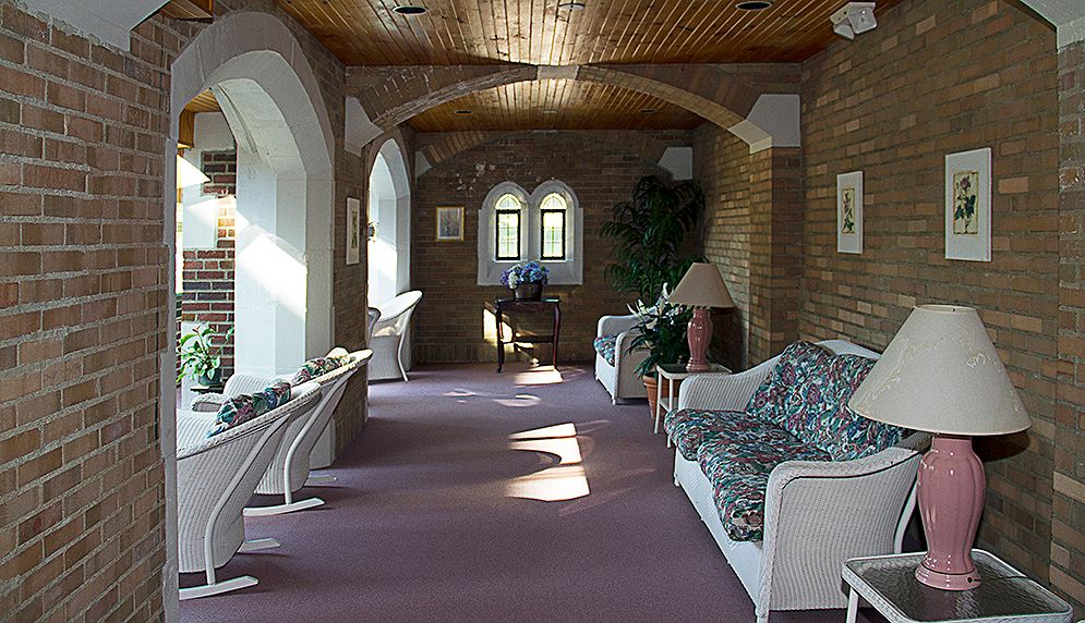 Interior view of The Villa At Florham Park senior living community featuring modern furniture.