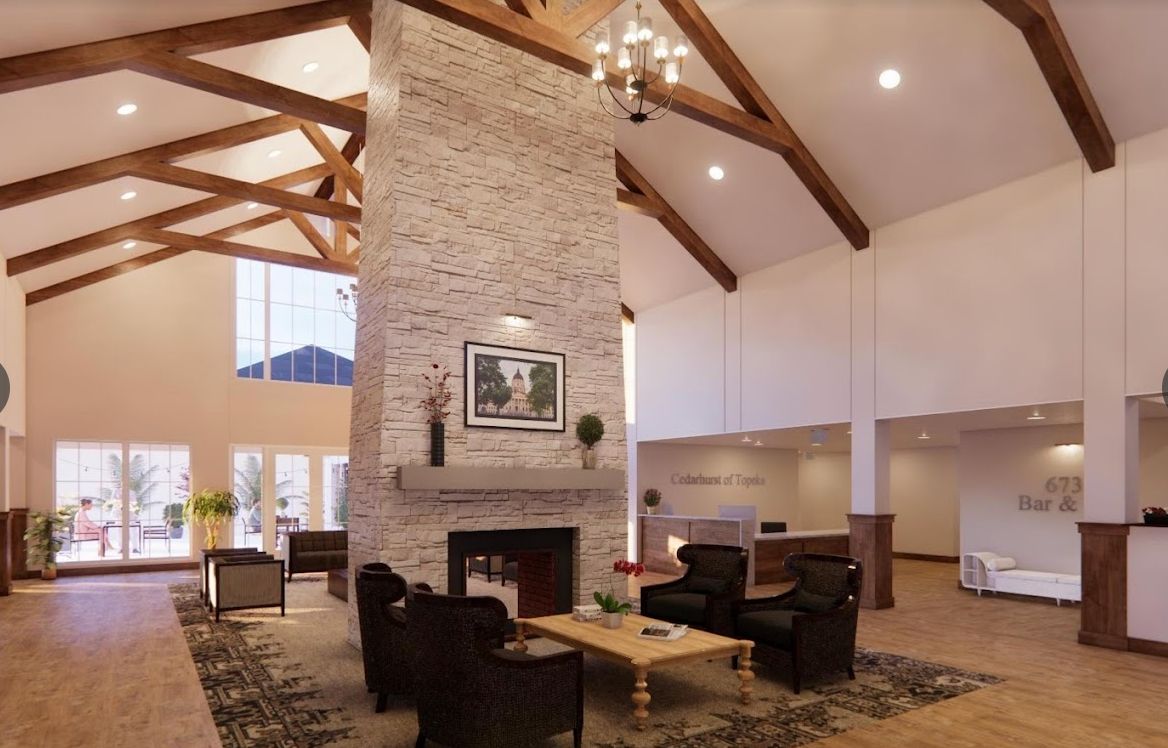 Senior living community Cedarhurst of Topeka featuring elegant interior design and modern amenities.