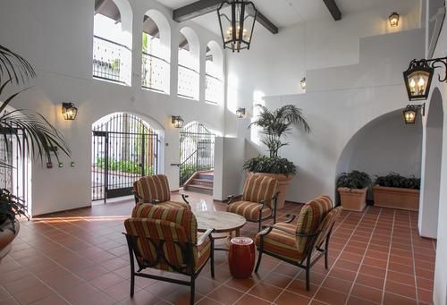 Interior view of Azulon at Mesa Verde senior living community featuring elegant architecture.