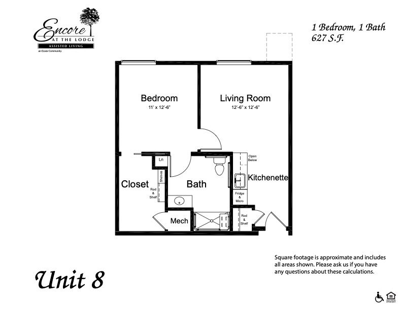 The floor plan for our only available suite