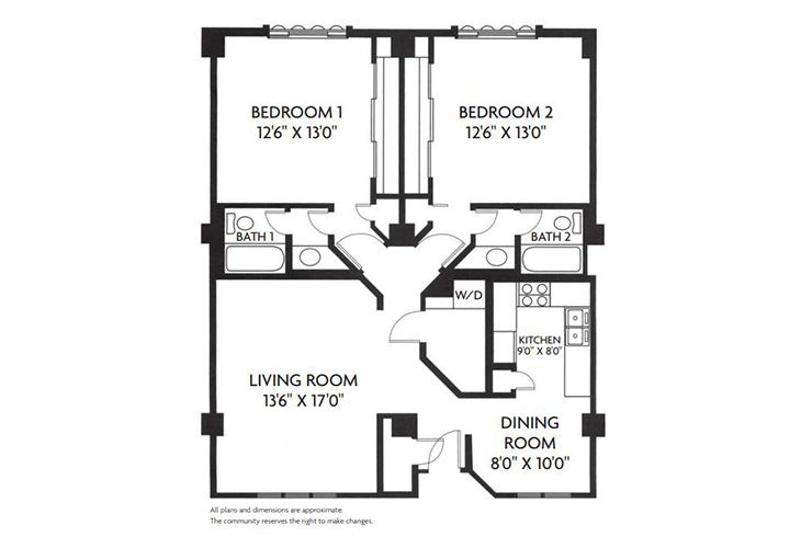 Dimensions are approximate. Floor plans may vary.