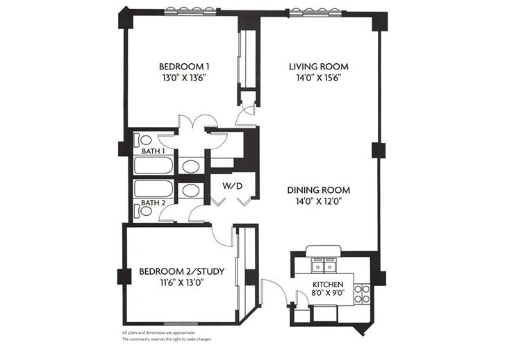 Dimensions are approximate. Floor plans may vary.