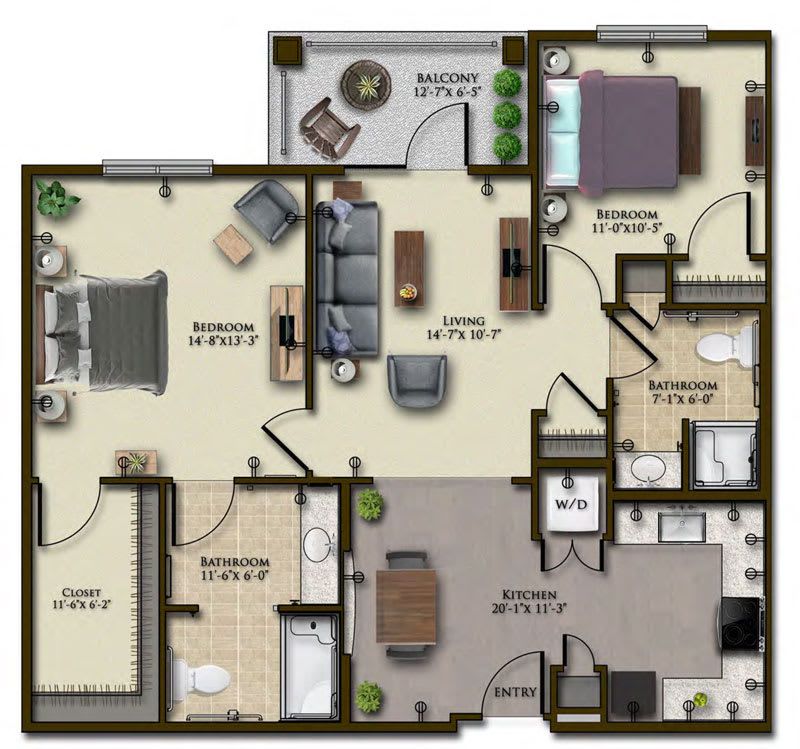 Dimensions are approximate. Floor plans may vary.