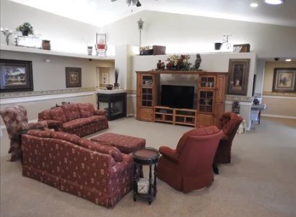 Interior view of The Cottages of Emmett senior living community featuring modern decor and amenities.