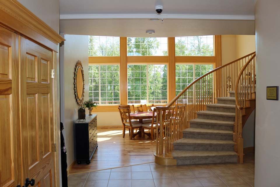 Interior view of Joshua House senior living community featuring elegant architecture and design.
