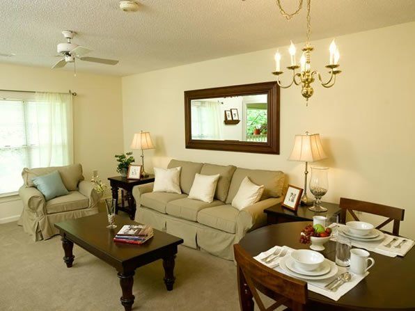 Interior view of MerryWood On Park senior living community featuring elegant furniture and decor.