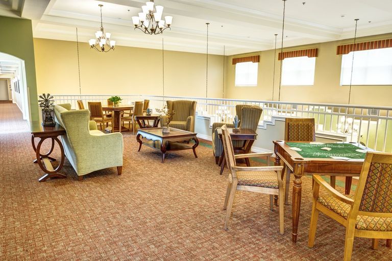 Interior view of Parmer Woods at North Austin senior living community with elegant decor.