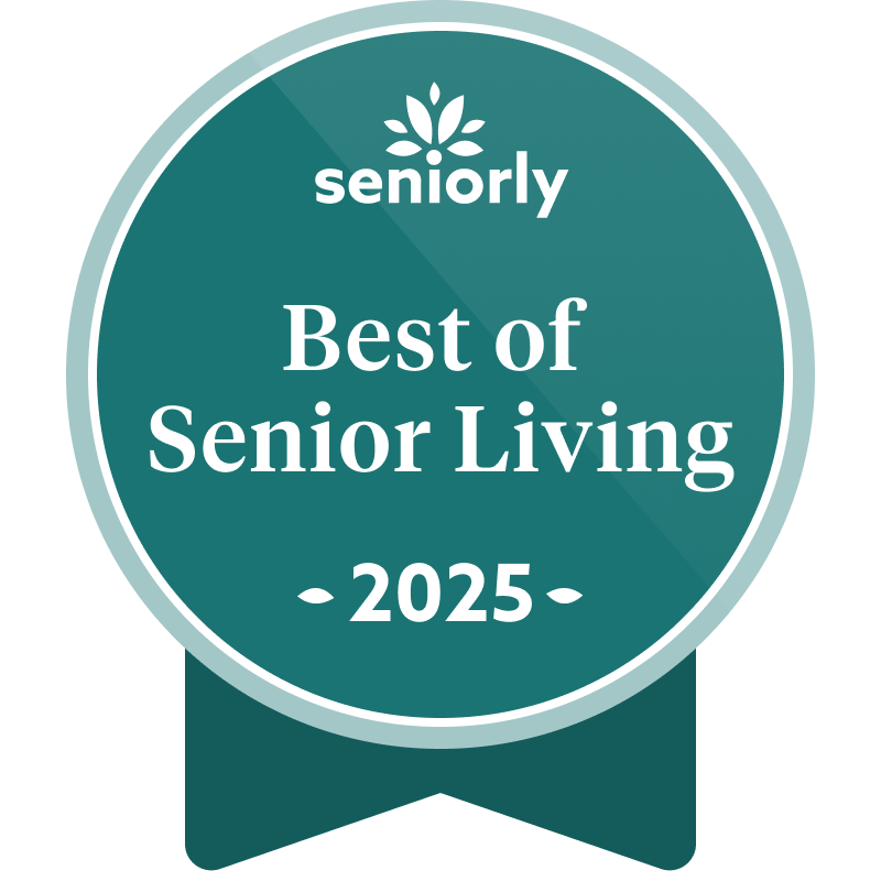 Senior's Nest is a recipient of the 2025 best of senior living award from Seniorly.